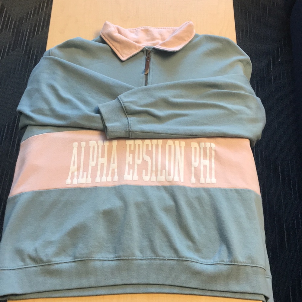 AEPhi Charles River Apparel Quarter Zip Sweatshirt